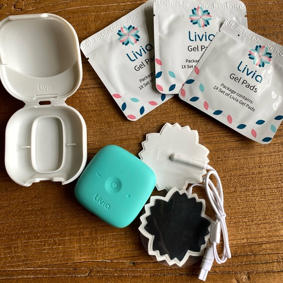 Lightly used Livia device in teal. Pads never used . Great for cramps! - Picture 2 of 4